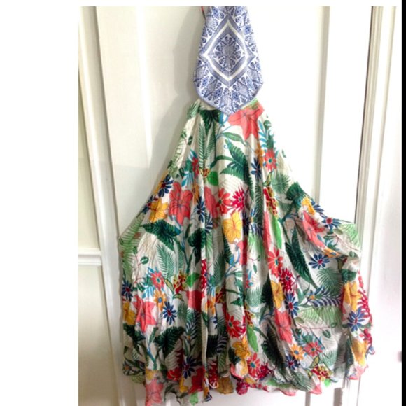 HP 🎉🌻FARM Rio Handkerchief Vintage Garden Dress - Picture 2 of 12